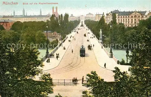 AK / Ansichtskarte Muenchen Blick auf die Maximilianstrasse Muenchen