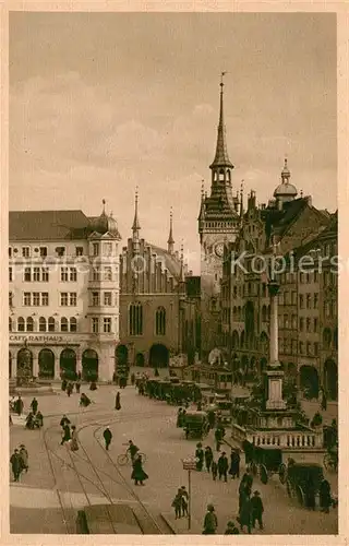 AK / Ansichtskarte Muenchen Marienplatz Muenchen