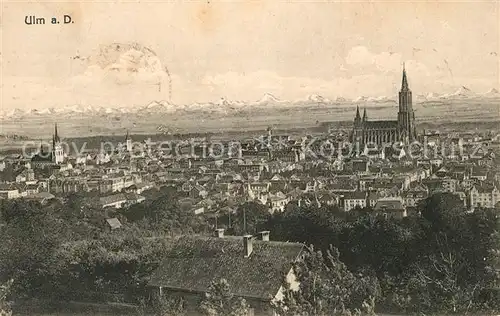 AK / Ansichtskarte Ulm_Donau Panorama mit Ulmer Muenster Ulm_Donau