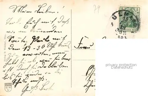 AK / Ansichtskarte Ulm_Donau Stadtblick mit Ulmer Muenster Ulm_Donau