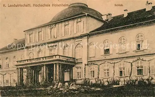 AK / Ansichtskarte Hohenheim Schloss Kgl Landwirtsch Hochschule Hohenheim