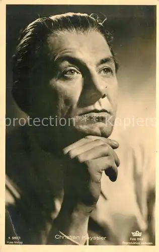AK / Ansichtskarte Schauspieler Christian Kayssler  Schauspieler