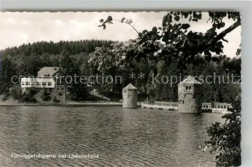 AK / Ansichtskarte Fuerwiggetalsperre Gasthaus A. Klockenbusch bei Luedenscheid Fuerwiggetalsperre