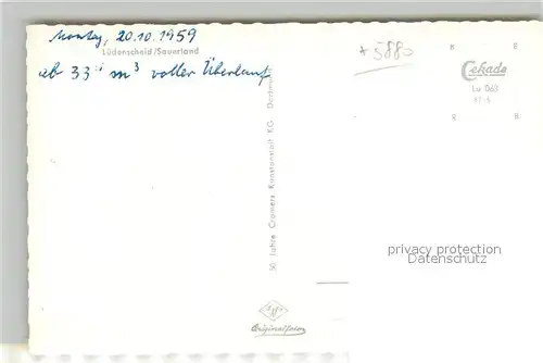 AK / Ansichtskarte Versetalsperre ueberlauf  Versetalsperre