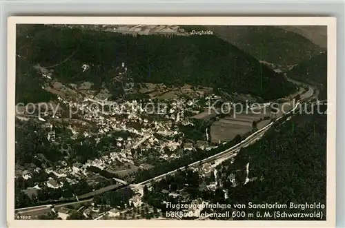 AK / Ansichtskarte Bad_Liebenzell Fliegeraufnahme mit Sanatorium Burghalde Bad_Liebenzell