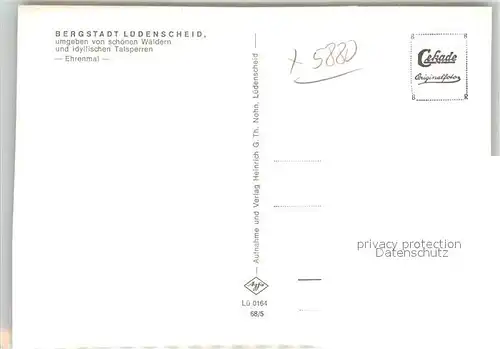 AK / Ansichtskarte Luedenscheid Ehrenmal Luedenscheid