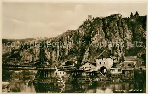 AK / Ansichtskarte Neuessing Altmuehltal Bruecke Stadttor Neuessing