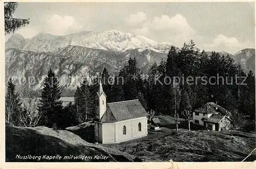 AK / Ansichtskarte Wilder_Kaiser Nusslberg Kapelle Wilder Kaiser