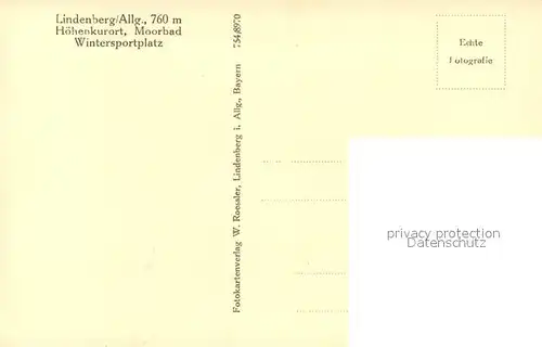 AK / Ansichtskarte Lindenberg_Allgaeu Waldsee Lindenberg Allgaeu