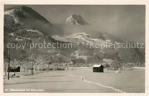 AK / Ansichtskarte Oberaudorf Bruennstein Winterlandschaft Oberaudorf