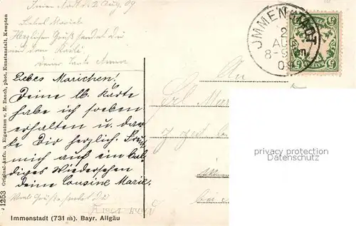 AK / Ansichtskarte Immenstadt_Allgaeu Panorama Berge Kirche Immenstadt_Allgaeu