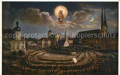 AK / Ansichtskarte Altoetting Lichterprozession Gnadenkapelle Altoetting
