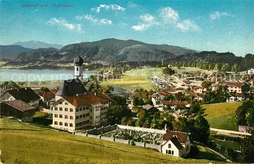 AK / Ansichtskarte Gmund_Tegernsee Kirche Panorama Gmund Tegernsee