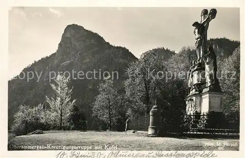 AK / Ansichtskarte Oberammergau Kreuzigungsgruppe Kofel Oberammergau