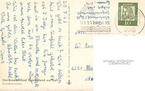 AK / Ansichtskarte Westerland_Sylt Strandpromenade Westerland_Sylt