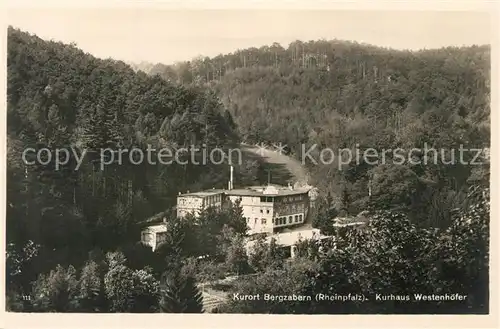 AK / Ansichtskarte Bergzabern_Bad Kurhaus Westenhoefer Bergzabern_Bad
