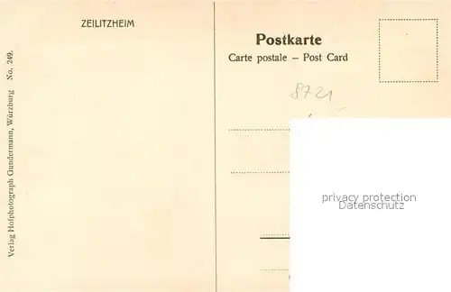 AK / Ansichtskarte Zeilitzheim Schloss Portal Zeilitzheim