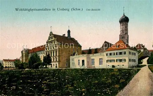 AK / Ansichtskarte Ursberg Wohltaetigkeitsanstalten Ursberg