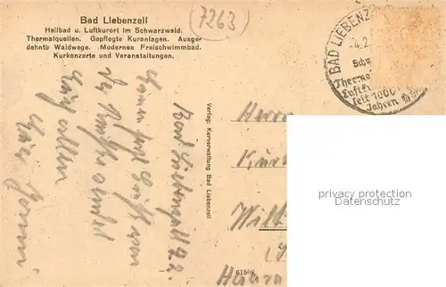 AK / Ansichtskarte Bad_Liebenzell Panorama Bad_Liebenzell