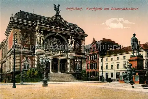 AK / Ansichtskarte Duesseldorf Kunsthalle Bismarckdenkmal Duesseldorf