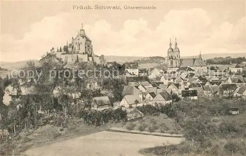 AK / Ansichtskarte Goessweinstein Burg Kirche Panorama Goessweinstein