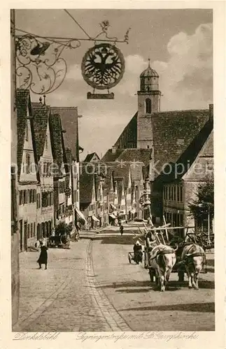 AK / Ansichtskarte Dinkelsbuehl Segringerstrasse Sankt Georgskirche Dinkelsbuehl