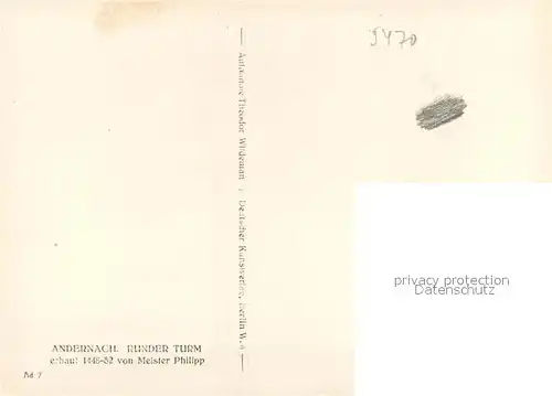 AK / Ansichtskarte Andernach Runder Turm  Andernach