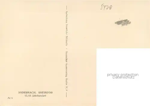 AK / Ansichtskarte Andernach Rheintor Andernach