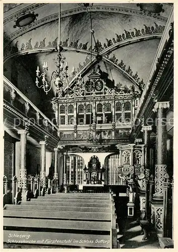 AK / Ansichtskarte Schleswig_Holstein Schlosskirche mit Fuerstenstuhl im Schloss Gottorp Schleswig_Holstein