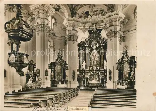 AK / Ansichtskarte Steinhausen_Rottum Kirche innen Steinhausen Rottum