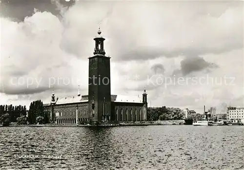 AK / Ansichtskarte Stockholm Stadthaus Stockholm