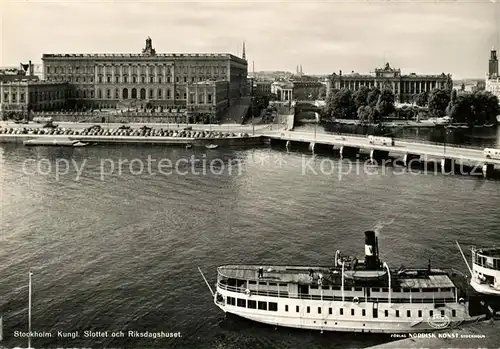 AK / Ansichtskarte Stockholm Koenigliches Schloss Riksdagshuset Stockholm