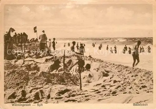 AK / Ansichtskarte Wenningstedt_Sylt Badestrand Wenningstedt_Sylt