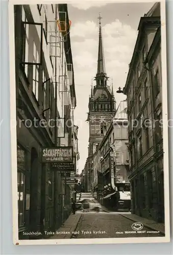 AK / Ansichtskarte Stockholm Tyska brinken Tyska kyrkan Stockholm