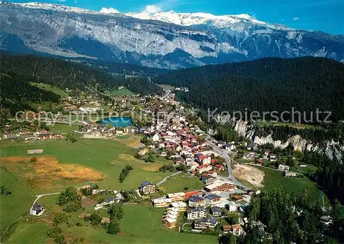 AK / Ansichtskarte Laax Fliegeraufnahme Flimserstein Ringelspitze Laax