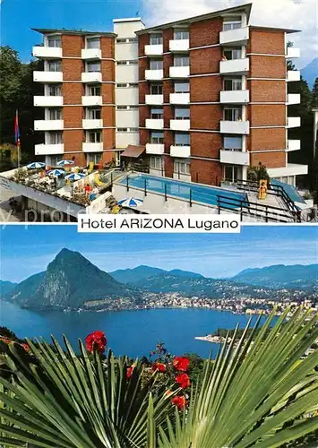 AK / Ansichtskarte Lugano_TI Hotel Arizona Lugano_TI