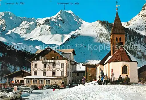 AK / Ansichtskarte Schnalstal Sporthotel Kurzras Schwemser Spitze Schnalstal