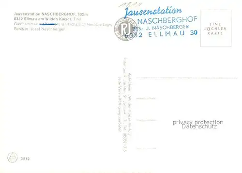AK / Ansichtskarte Ellmau_Tirol Jausenstation Naschberghof Ellmau Tirol