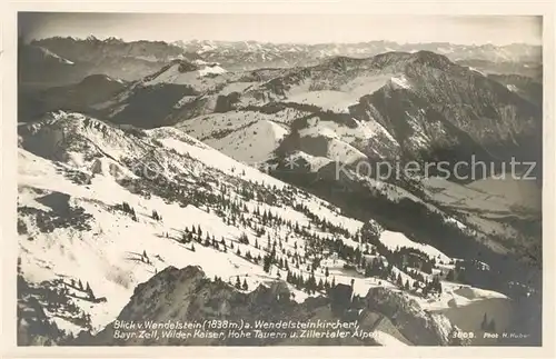 AK / Ansichtskarte Wendelstein_Berg Fernsicht Wendelsteinkircherl Wilder Kaiser Hohe Tauern Zillertaler Alpen Serie Deutsche Heimatbilder Wendelstein_Berg