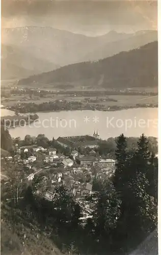 AK / Ansichtskarte Tegernsee Blick auf den Tegernsee mit Kloster Alpen Tegernsee