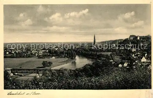 AK / Ansichtskarte Landshut_Isar Panorama Isartal Landshut Isar