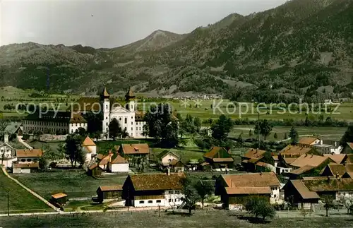 AK / Ansichtskarte Schlehdorf Teilansicht mit Kloster Schlehdorf