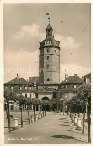 AK / Ansichtskarte Ansbach_Mittelfranken Herriedertor Ansbach Mittelfranken