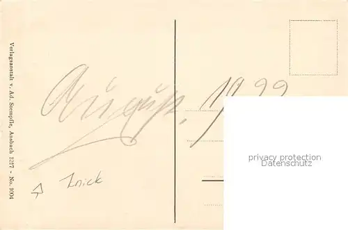 AK / Ansichtskarte Ansbach_Mittelfranken Partie am Platendenkmal Ansbach Mittelfranken