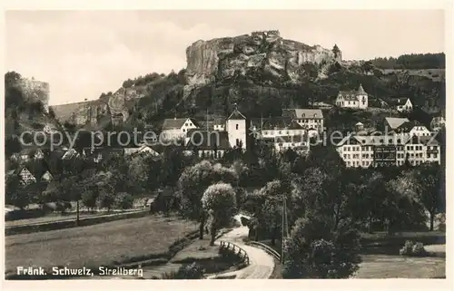 AK / Ansichtskarte Streitberg_Oberfranken Teilansicht mit Burgruine Fraenkische Schweiz Streitberg Oberfranken