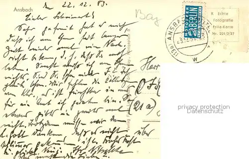 AK / Ansichtskarte Ansbach_Mittelfranken Schloss Martin Luther Platz Prinzenschloesschen Hofgarten Orangerie Kapelle Herrieder Tor Bayerische Staatsbank Brunnen Kirche Ansbach Mittelfranken