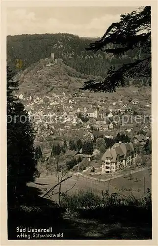 AK / Ansichtskarte Bad_Liebenzell Ansicht vom Waldrand aus Kurort im Schwarzwald Bad_Liebenzell