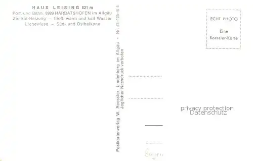 AK / Ansichtskarte Harbatshofen Eistobel Wasserfall Argental Pension Landschaftspanorama Edelweiss Harbatshofen