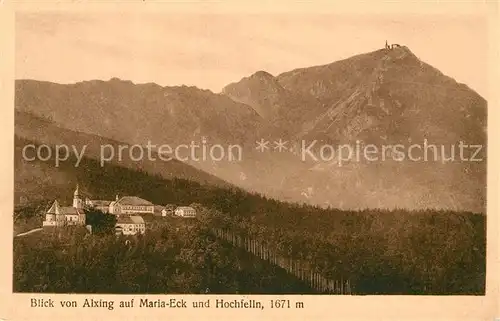 AK / Ansichtskarte Alxing_Muenchen Blick auf Maria Eck und Hochfelln Chiemgauer Alpen Alxing Muenchen