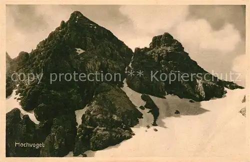 AK / Ansichtskarte Hochvogel am Kalten Winkel Gebirgspanorama Allgaeuer Alpen Hochvogel